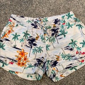 Old navy print linen shorts